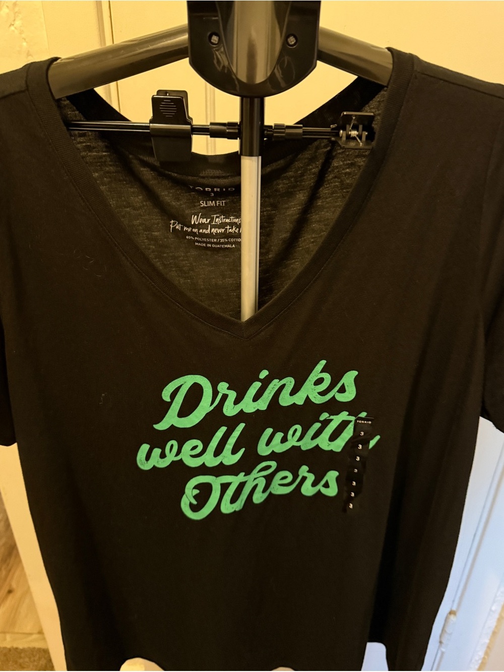 Torrid Black V-Neck drinking tee